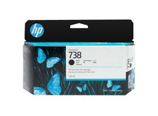 HP 738 130-ml Black DesignJet Ink Cartridge for HP Designjet T850 & T950, boxed