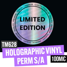 Holographic Vinyl Permanent Adhesive 100mic Free Sample A4