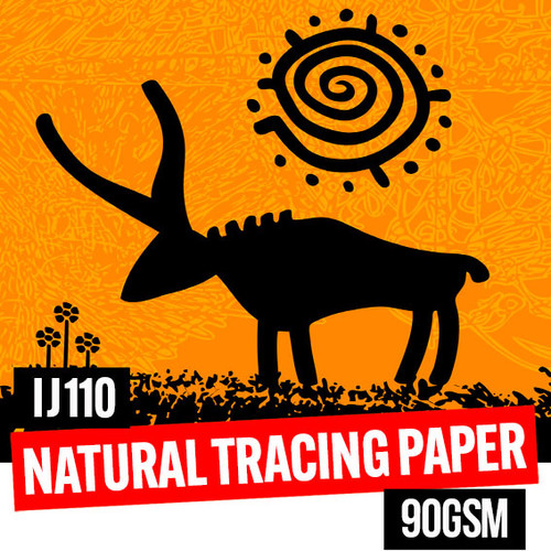 Natural Tracing paper PVC free 90gsm 24" (610mm) x 45 meter roll