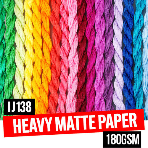 Heavy matte photo quality paper 180gsm 17" 610mm x 45 meter roll