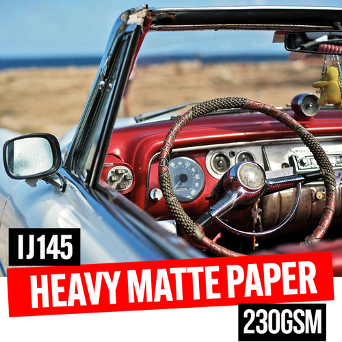 Heavy matte photo paper 230gsm 17" 432mm x 30 meter roll - 3" core