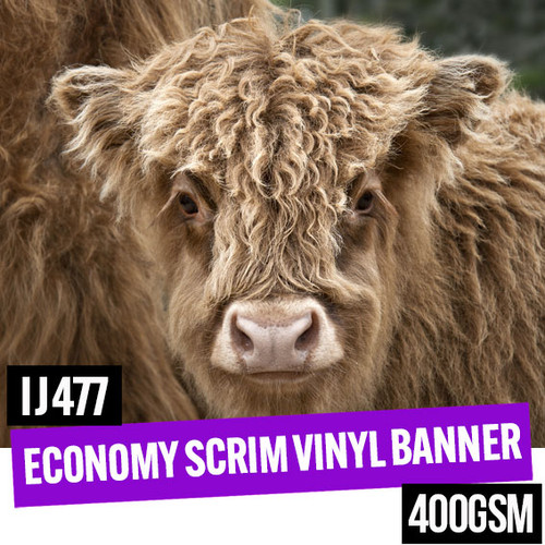 Low cost scrim vinyl indoor & outdoor banner 400gsm 44" x 18 meter roll