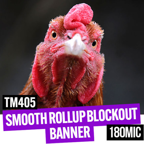 Smooth bright white Roll-Up blockout banner 180mic 36" x 50 meter roll