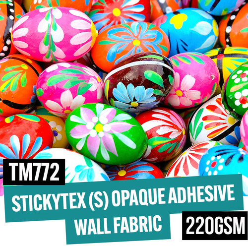 Stickytex opaque removable glue wall fabric 220gsm 54" x 50 meter roll