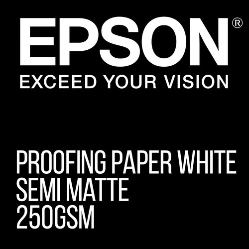 Epson semi matte white proofing paper 250gsm 17" x 30.5 meter roll
