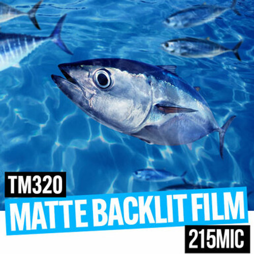 Matte heavy weight backlit, front print film 215mic 42" x 30 meter roll