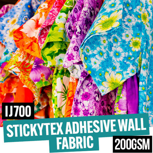 Polyester PVC free self-adhesive wall fabric 200gsm - free A4 sample.