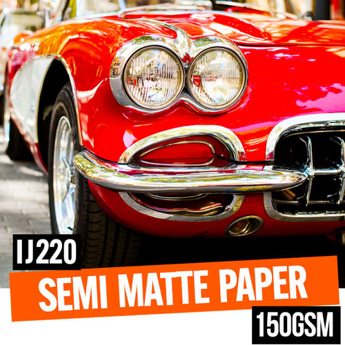 Semi matte photo paper 150gsm 170mic 24" x 30 meter roll - 3 inch core