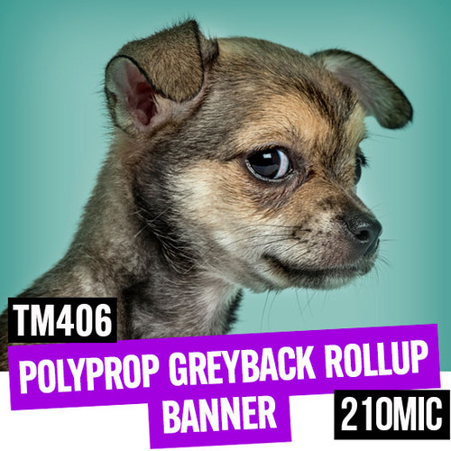 Polyprop smooth Greyback Roll-Up banner 210mic 36" x 50 meter roll