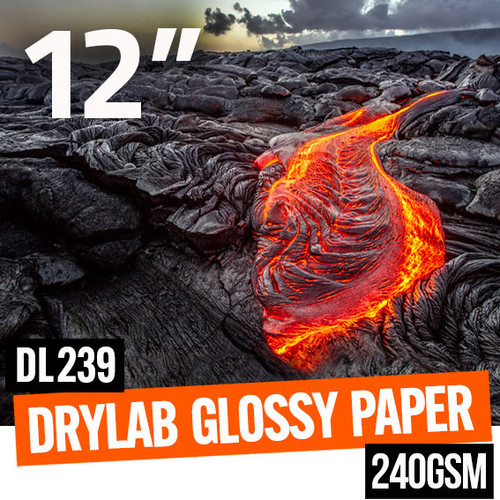 DryLab glossy true multi-layer photo paper 240gsm 12" x 100 meter roll