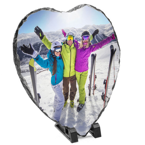 Sublimation Gloss Photo Slate - Large Heart 20cm x 20cm