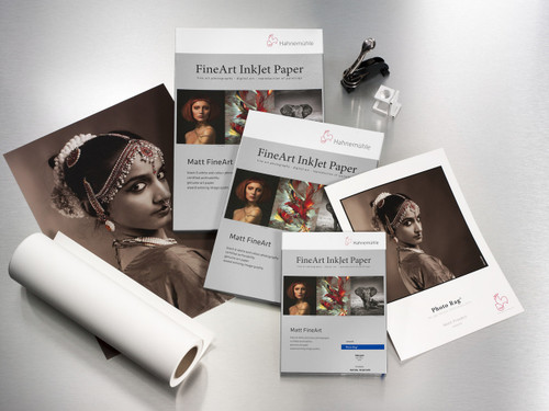 Hahnemühle Photo Rag 500gsm A2 x 20 sheets, premium matte inkjet coating for printing brilliant colours and perfect reproduction of detail.