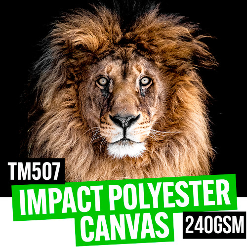 This 240gsm polyester canvas with a satin-matt coating, 240gsm 61" (1550mm) x 50 meter roll