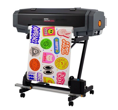 Mutoh Valuejet C641 Pro 4 colour 24 inch eco-solvent printer/cutter with optional stand.