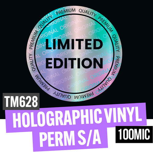 Holographic Vinyl Permanent Adhesive 100mic 1370mm x 30m Roll