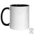Dye sublimation mug, 11oz black & white, H:9.5 cm, D:8 cm