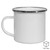 Dye sublimation blank, 12oz white enamel mug, H:8 cm, D:8.6 cm