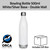 Bowling Bottle 500ml White/Silver Base - Double Walled - Pack of 36