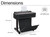 HP Designate T650 - 24 inch 4 colour CAD Printer - with dimensions