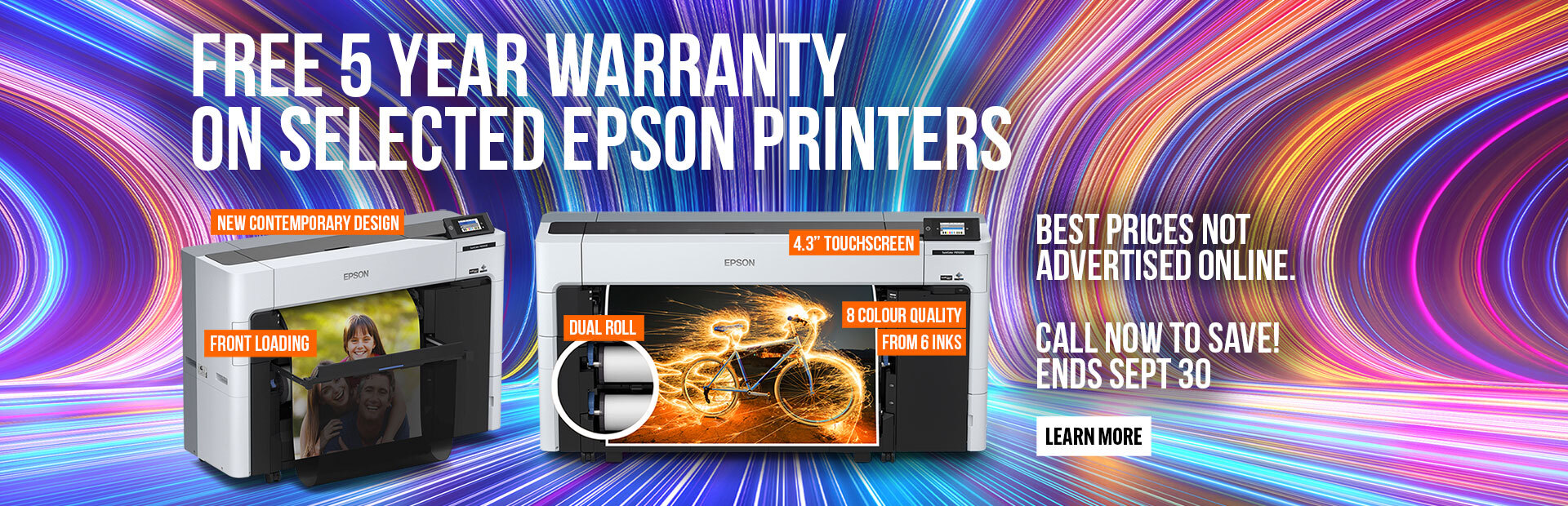 FREE 5 Year Warranty on Selected Epson Printers