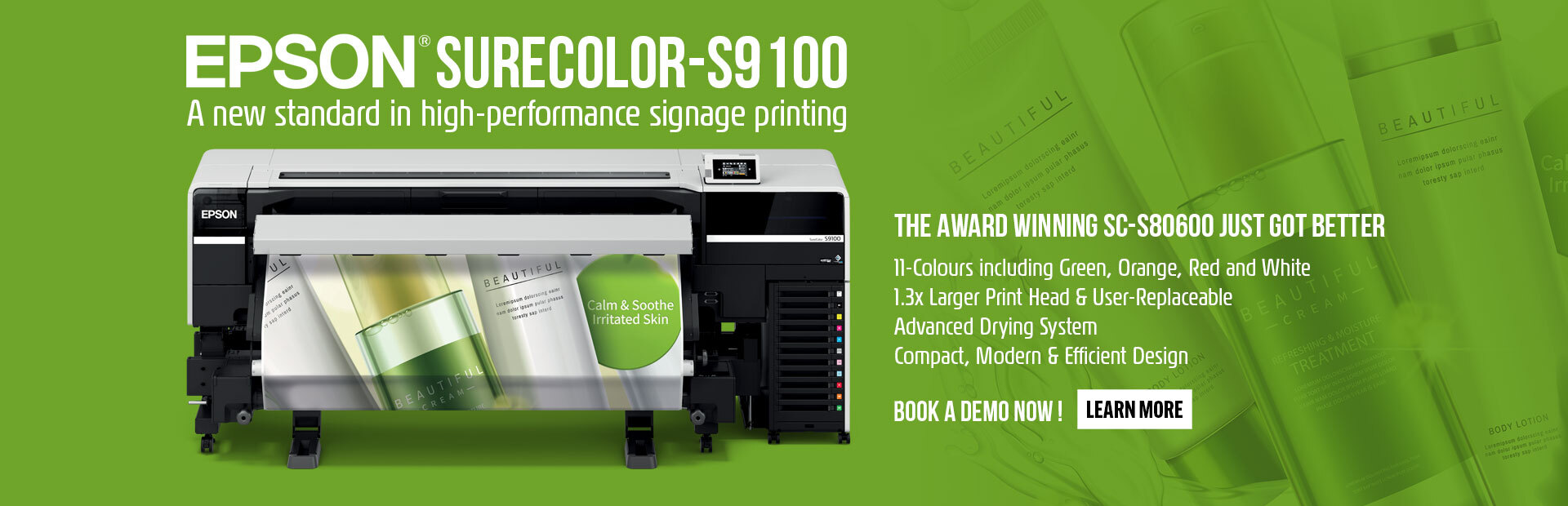 New Epson SC-S9100 A new standard in high performance signage printing