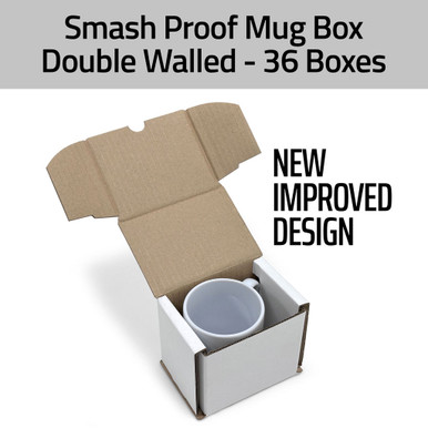 Smash Proof Mug Boxes 10oz,11oz For Shipping And Gifts, Cardboard Boxes White Shipping Box, 150 X 110 X 95mm Kraft Corrugated Small Mailing Boxes (100