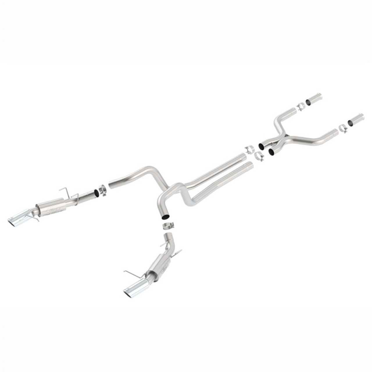 Ford Racing 2011-14 Mustang GT & 2011-12 GT500 3-inch Exhaust System - M- 5230-MGTCA30 - Carroll Shelby Racing