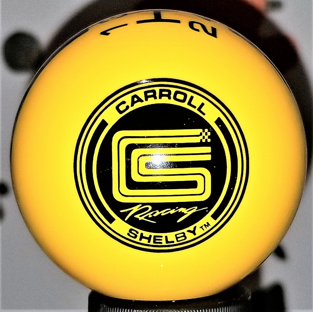 カシシル　スヌード　ブラック　イエロー CSR SHIFTER KNOB Yellow W/ Black Stripes - Carroll Shelby Racing