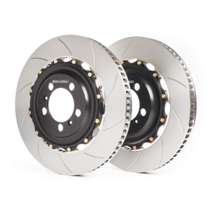 GiroDisc 13-14 Ford Mustang GT500 (S197) 22mm Thick 350mm Slotted Rear Rotors - A2-091
