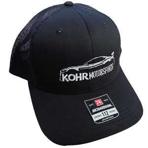 KohR Motorsports Black with White Trucker Hat