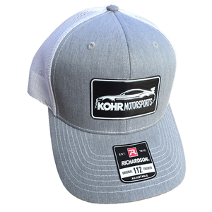 KohR Motorsport Grey and White Trucker Hat
