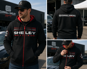 CSR-BLACK AND RED FULL ZIP HOODIE