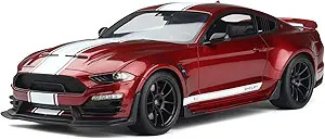 2021 Shelby Super Snake Coupe Red Metallic with White Stripes