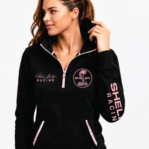 Carroll Shelby Racing Womens Hoodie - Pink