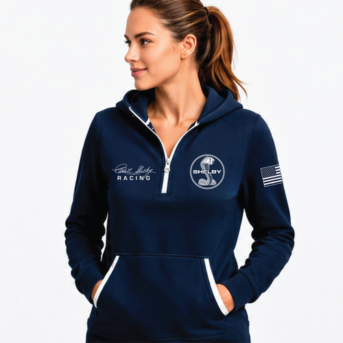 Carroll Shelby Racing - Womens Hoodie - Royal Blue
