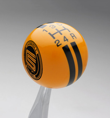CSR SHIFTER KNOB Grabber Orange W/ White Stripes - Carroll Shelby