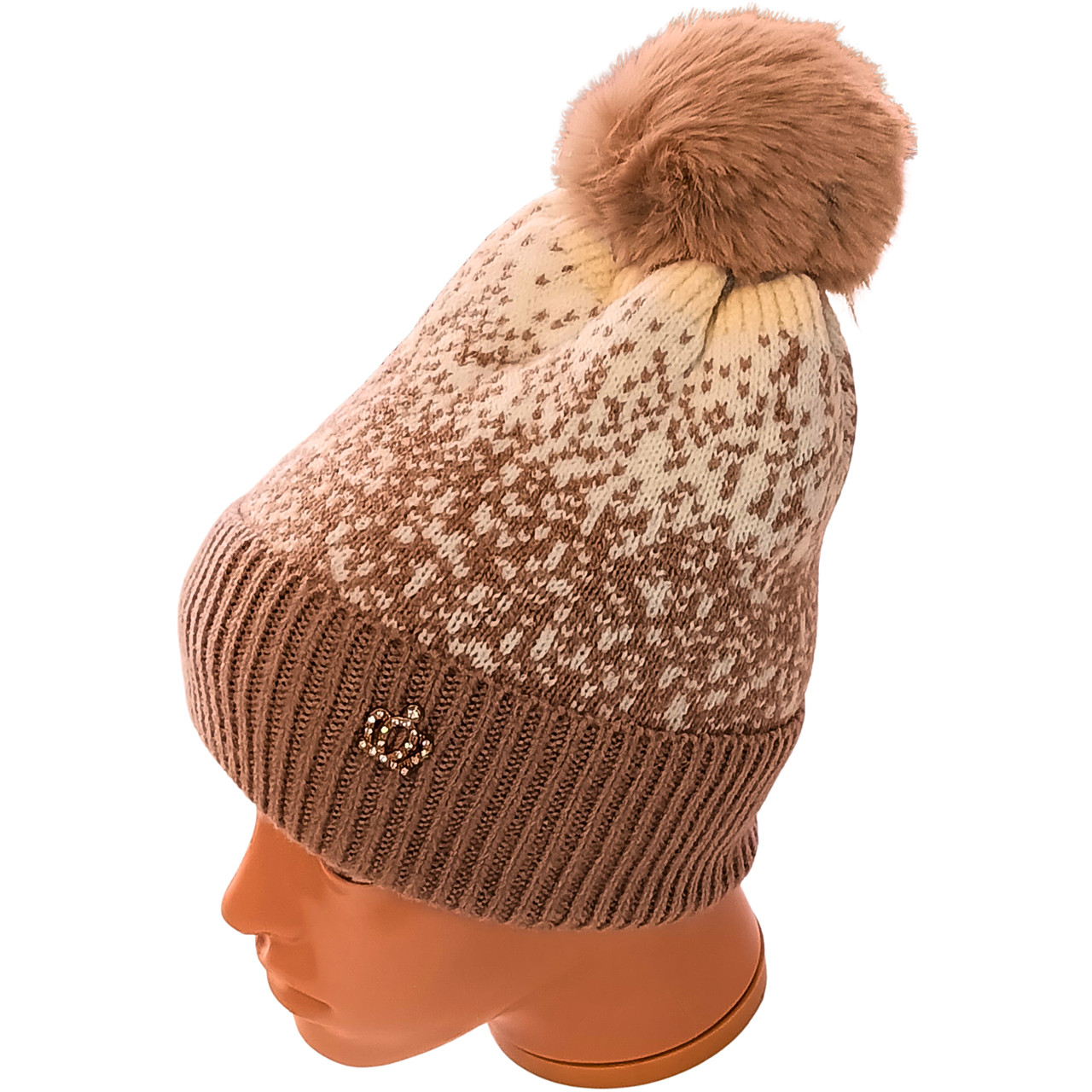 DOCILA Winter Beanie Hat for Women Warm Fleece Lined Ear Flaps Knit Hat Cute Pom Fleece-Lined Knit Winter Hat with Faux Fur Pom-Pom: Warm and  main image 2