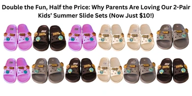 Double the Fun, Half the Price: Why Parents Are Loving Our 2-Pair Kids’ Summer Slide Sets (Now Just $10!)