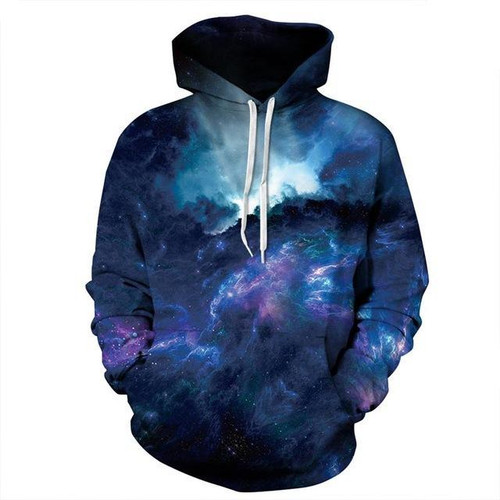 Unisex 3D Graphic Print Galaxy Pullover Hoodie Sweatshirt.