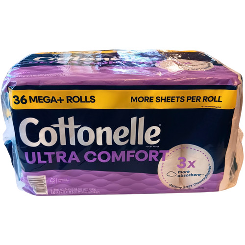 Cottonelle Ultra Comfort toilet paper 36 mega plus rolls