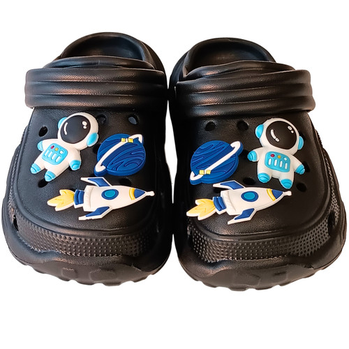 Affordable Midnight Black Astronaut Clogs for Kids