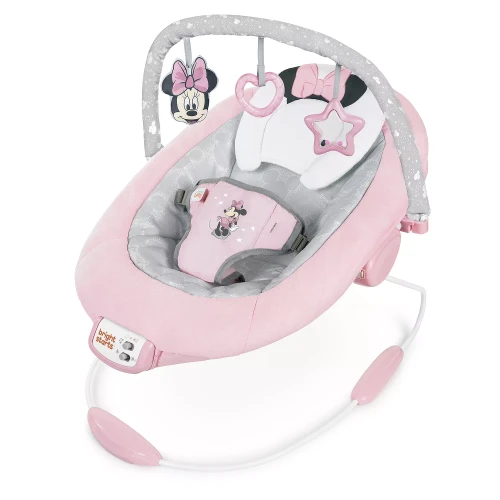 Baby Swing for Infants 0-18 Months - 5 Speed Bluetooth Baby Bouncer with 10 Lullabies, Portable Infant Swing Chair (Pink)