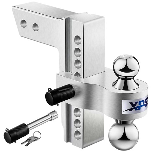XPE Adjustable Trailer Hitch 2.5-inch Receiver 8-inch Drop/Rise Tow Hitch Aluminum 12500 LBS