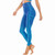 Trendy fashion Elastic Seamless Hip-lifting Sports Leggings Blue.