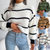 Women Turtleneck Loose Tunic Pullover Sweater.