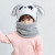 Cute Bunny 2-in-1 Hat and Scarf for Children