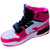 Dynamic Loonyx design: Hot Pink accents on white high-top, black strap.
Women's Affordable Sport shoes