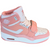 Loonyx Women's High-Top Sneaker in Soft Light Pink & White.