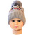 Steel Gray Super-Knit Spiderman Pom Cap