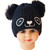 Affordable Black Panda Winter Cap - Warm Fleece Lined
